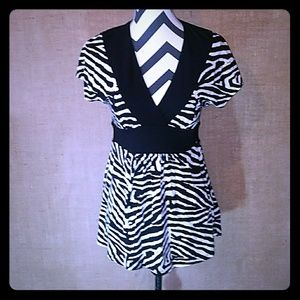 Michael Kors zebra pattern top